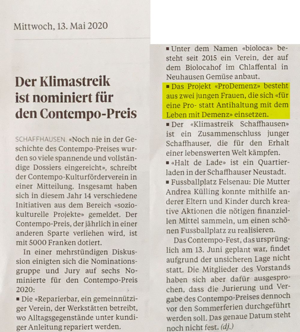 Für den Contempo-Preis nominiert
